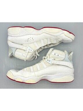 Nike Air Jordan 6 Rings GS Shoes Sneaker White Hibiscus Youth 323419-116 Size 7Y